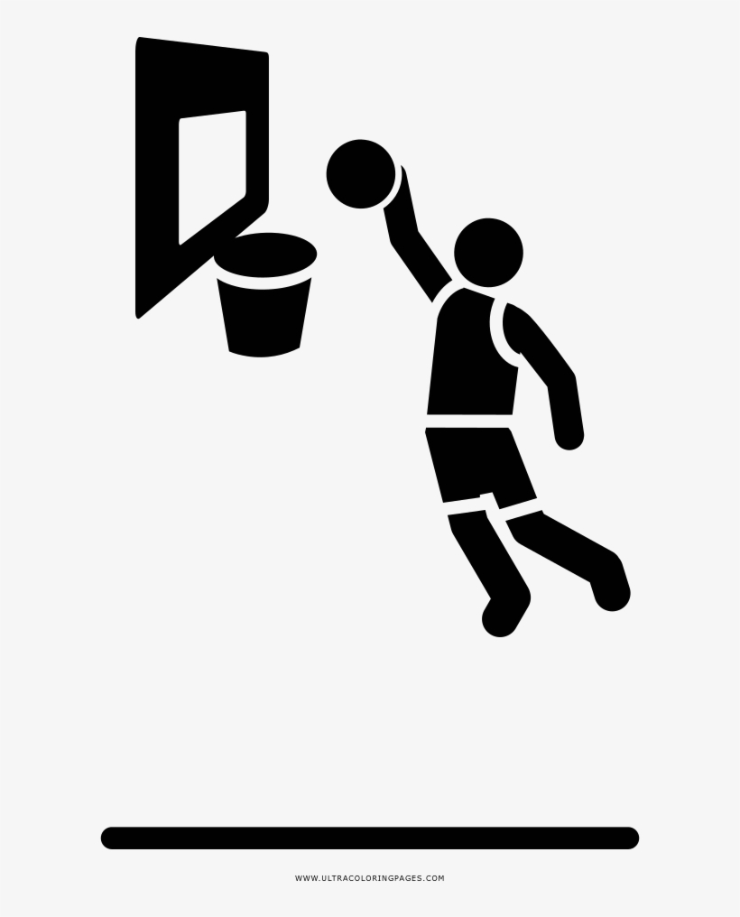 Slam Dunk Coloring Page - Coloring Book, transparent png