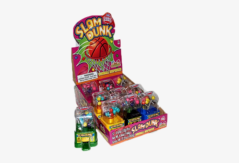 Dubble Bubble Slam Dunk Gumball Dispenser For Fresh - Kidsmania Candy Slam Dunk Bubble Gum, transparent png