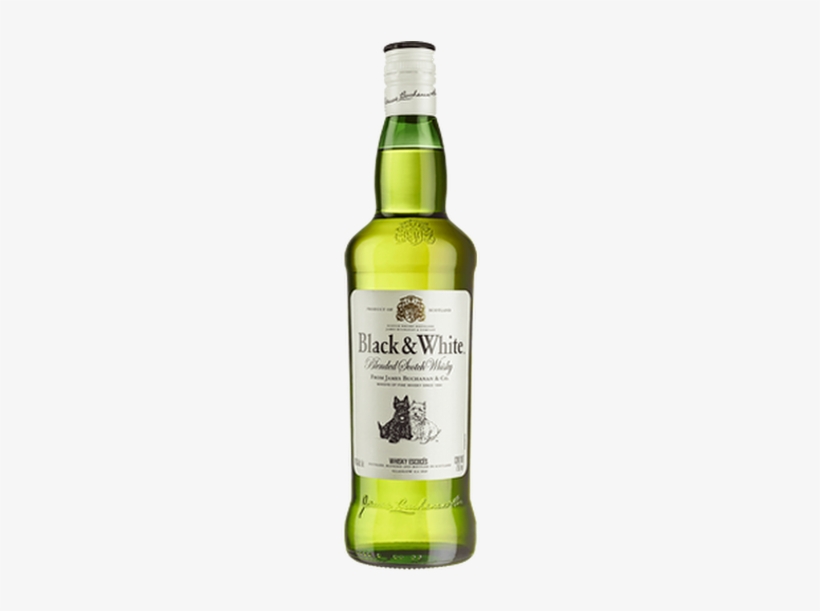 Whisky Black And White 8 Años Buchanan's Https - James Buchanan & Co. Black & White 1l, transparent png