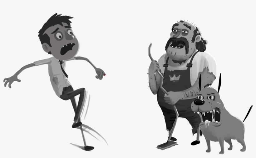 Clip Dead Lonely By Helping - Zombie Apocalypse Drawing Scene, transparent png