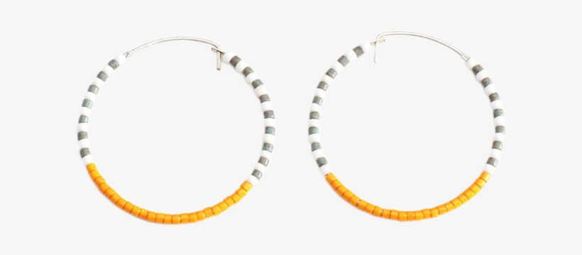 Sidai Orange Amber Zebra Hoop Earring - Milk Bone Farmer's Medley, transparent png