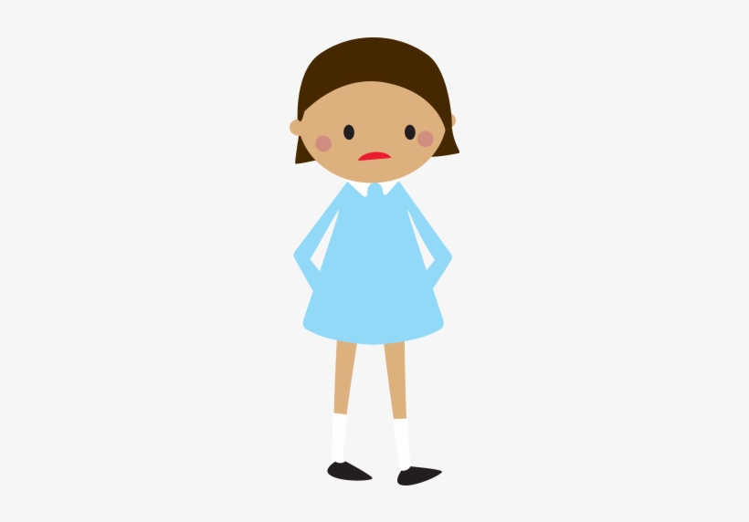 Worried-girl - Worried Girl Png Cartoon, transparent png