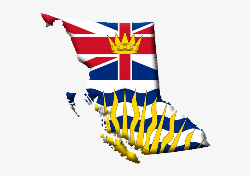 Two - British Columbia Map Flag, transparent png