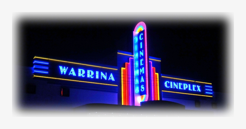 Neon Signage - Warrina Cinema Neon Sign, transparent png