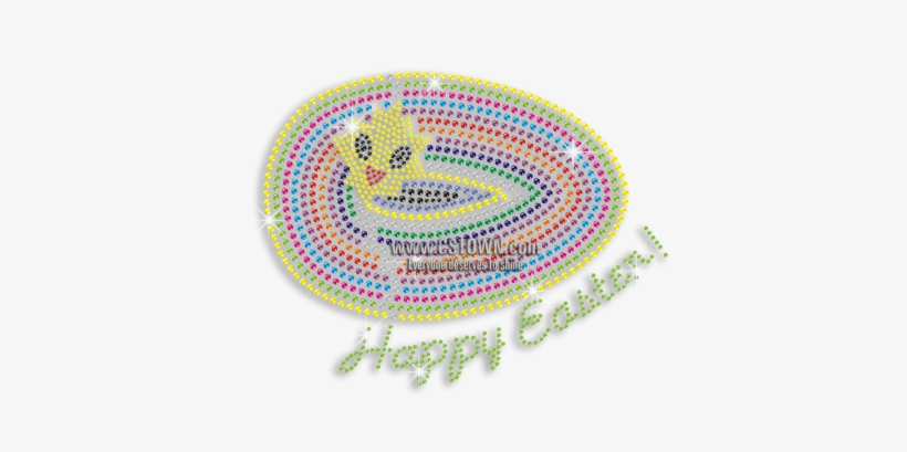 Best Happy Easter Letters With Egg Hotfix Neon Rhinestud - Circle, transparent png