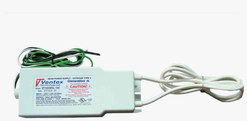 Ventex Electronic Neon Transformer, Channel Letter - Ventex Vt12030cl-120 Neon Transformer Power Supply, transparent png