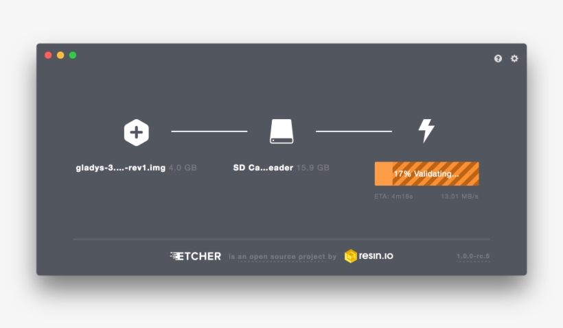 Etcher Gladys Raspberry Pi - Mac Linux, transparent png