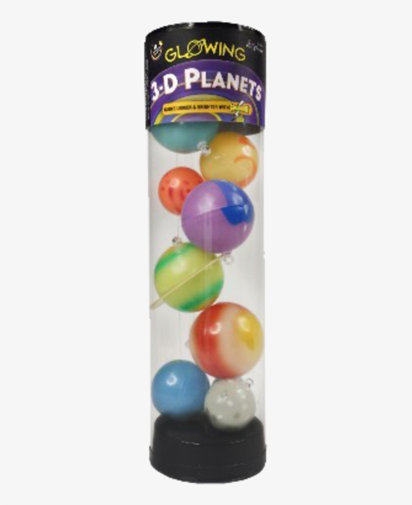 3-d Planets In A Tube Glow Inthe Dark - Glowing 3d Planets, transparent png