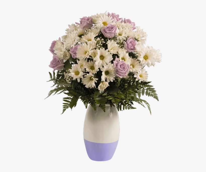Daisy And Rose Vase Large Lavender • $74 - Bouquet, transparent png