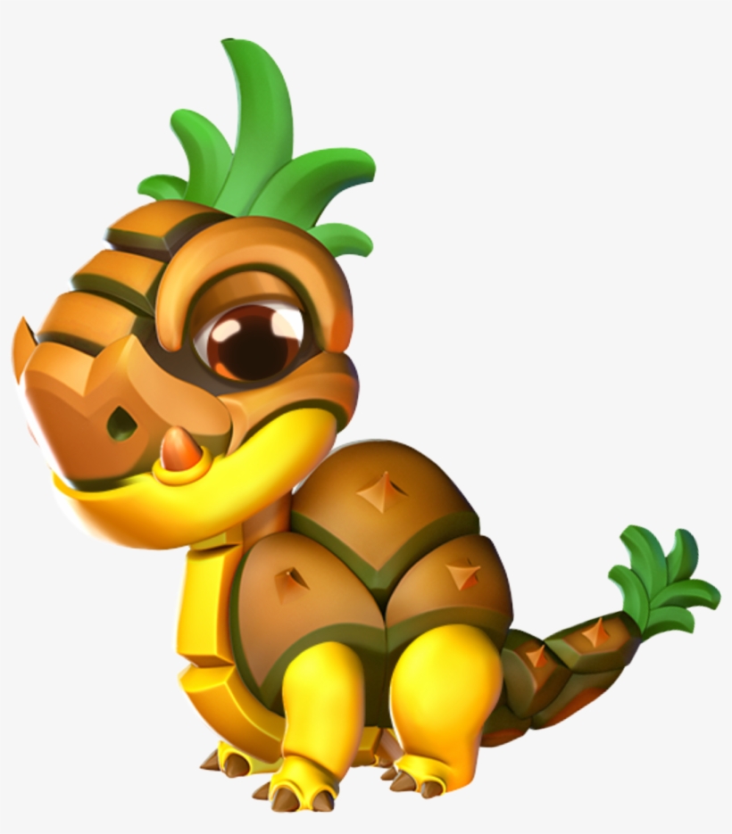 Pineapple Dragon Baby - Dragon Mania Legends Pineapple, transparent png