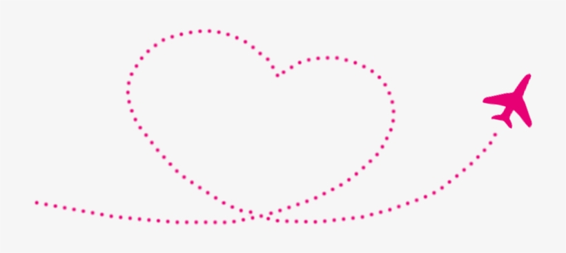 A Secondary Benefit Of These New Generation Widebodies - Plane With Heart Png, transparent png