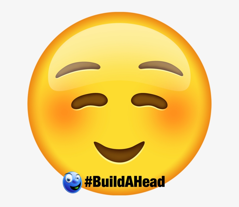 Emoji Transparent Blush Face Emoji Cutouts Oversized - Emoticon, transparent png