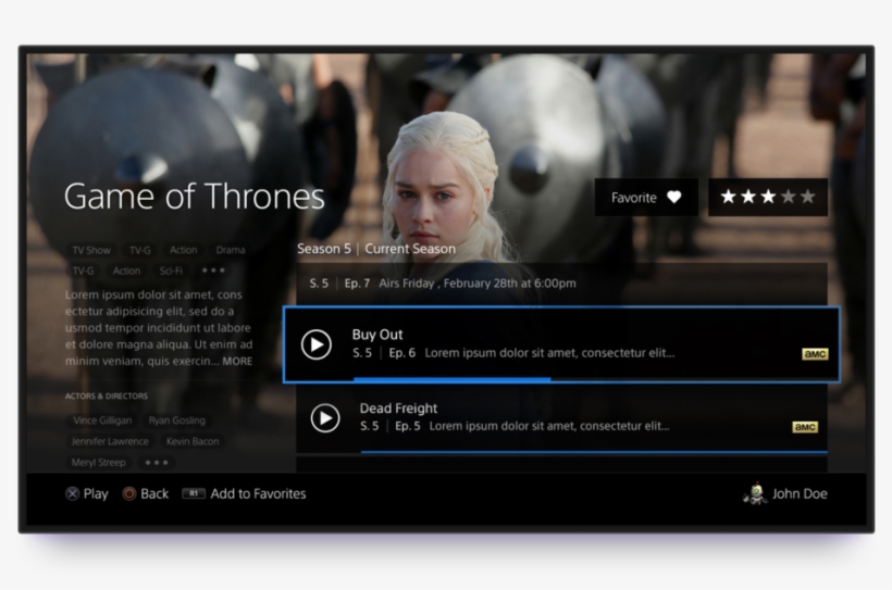 Tnflnt Playstation Vue Ps4 02 - Game Of Thrones Daenerys Targaryen Blue Dress Cosplay, transparent png
