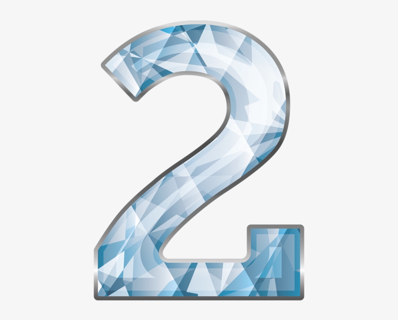 Crystal Number Two Png Clipart Image - Crystal Numbers Png, transparent png