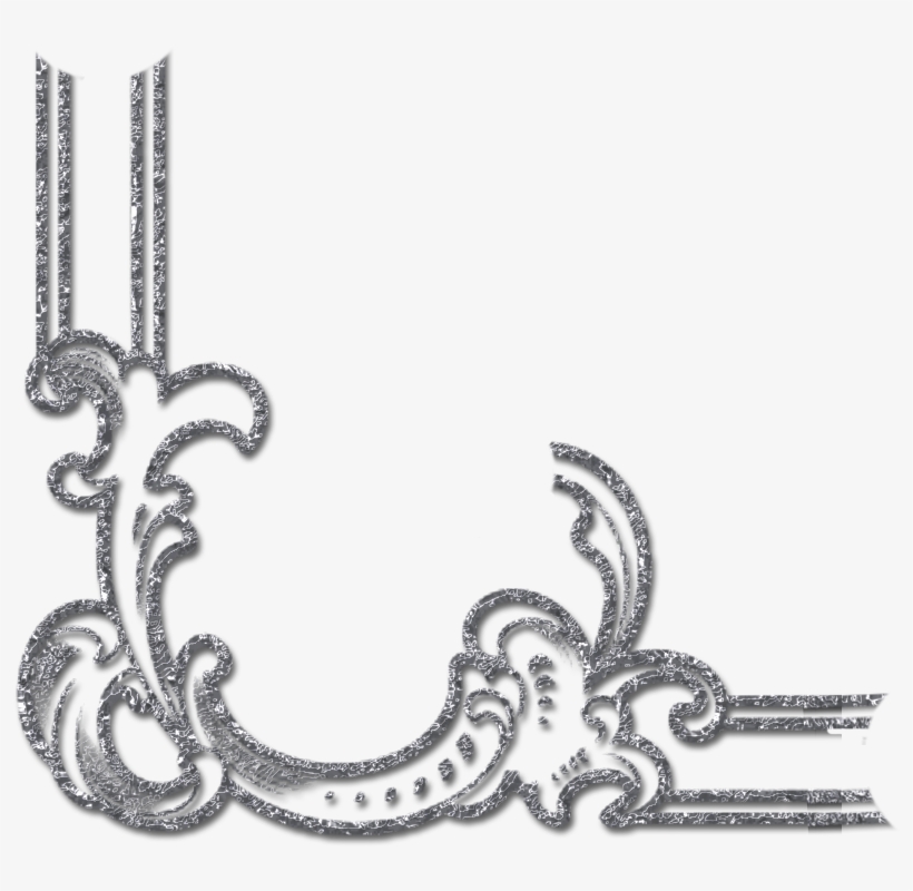 Transparent Silver Decorative Corner Png Clipart - Clip Art, transparent png
