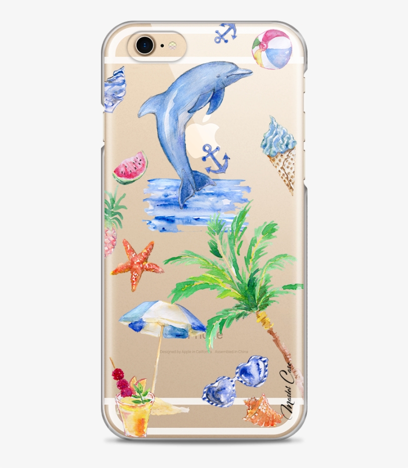 Coque Iphone 6/6s Summer Watercolor Pattern Sea - Iphone 6, transparent png
