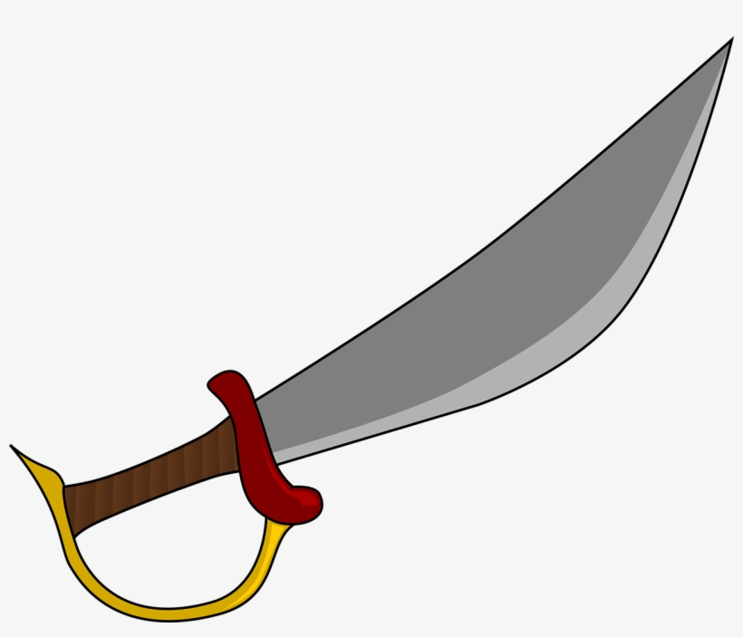 Knife Cutlass Sword Pirate Computer Icons - Cutlass Clipart, transparent png