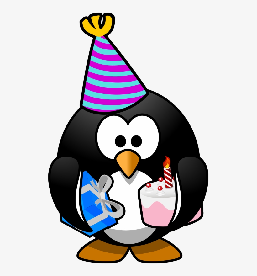Celebration Penguin Svg Clip Arts 378 X 592 Px, transparent png
