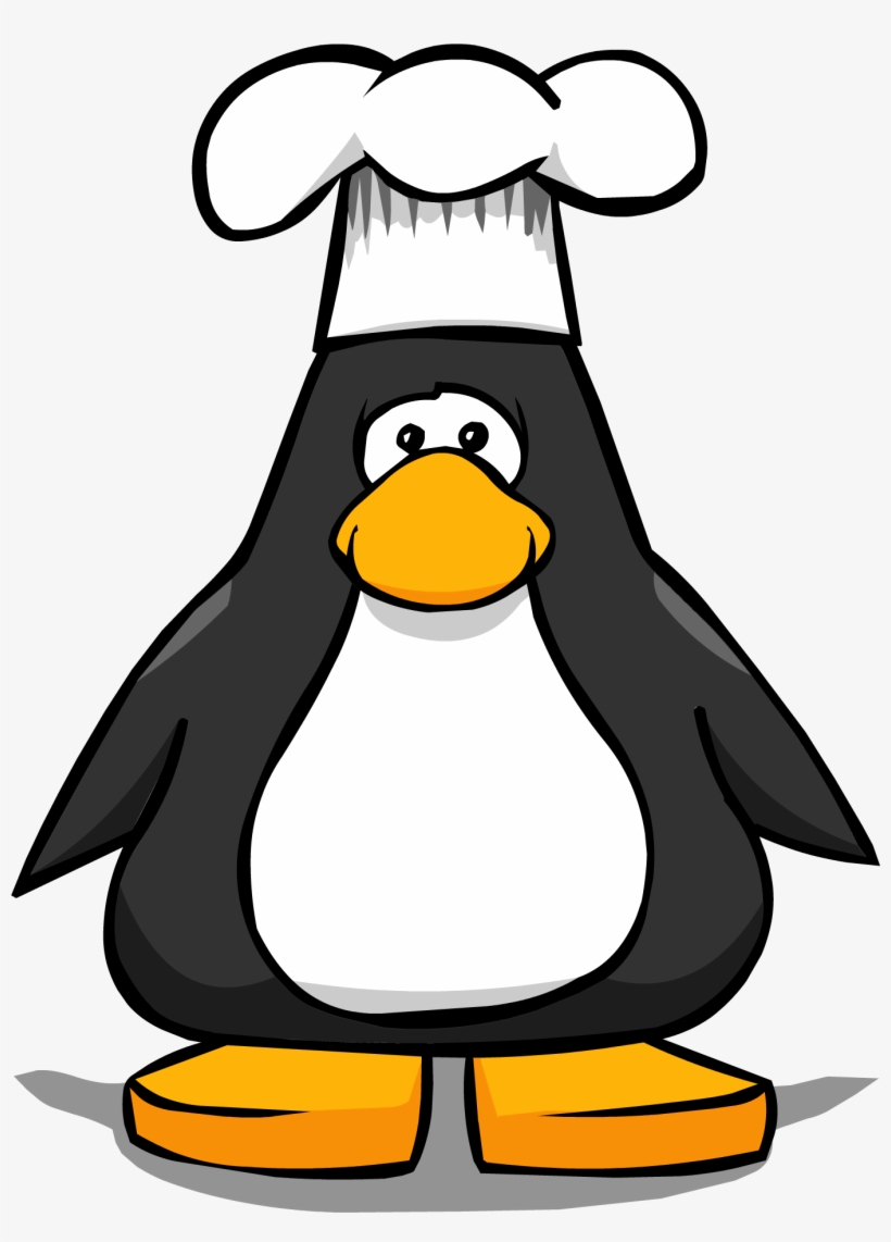 Chef Hat From A Player Card - Penguin With Santa Hat, transparent png