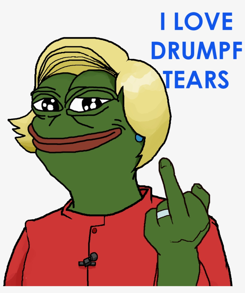 102kib, 1272x1316, Hillpepe Drumpf Tears - Hillary Pepes, transparent png