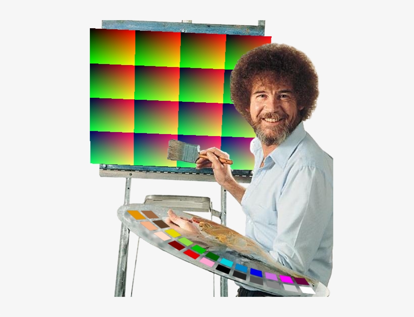 Bob Ross On Canvas - Bob Ross, transparent png