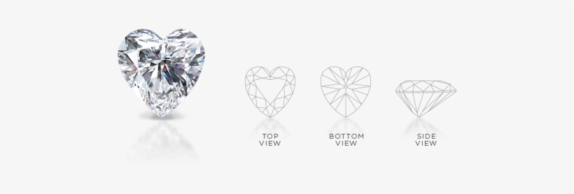 Heart Shape Diamond Facets - Diamond, transparent png