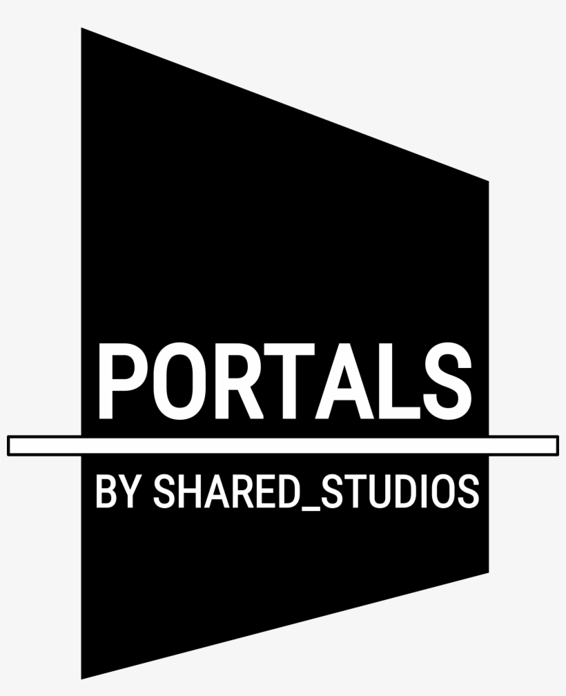 B&w Square Portals Logo - Portal 2 Easter Eggs, transparent png