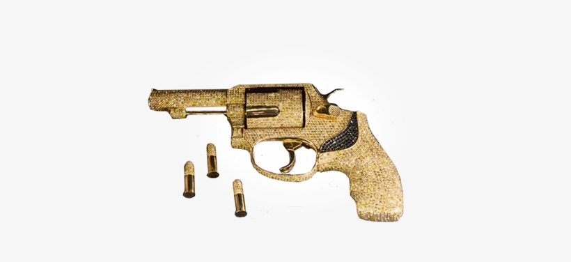Yellow And Black Diamond Pistol - Diamond Pistol Png, transparent png