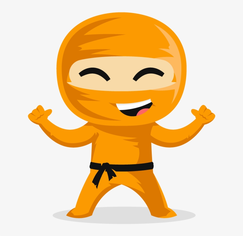 Wpapp - Ninja - Ninja Cartoon Orange, transparent png
