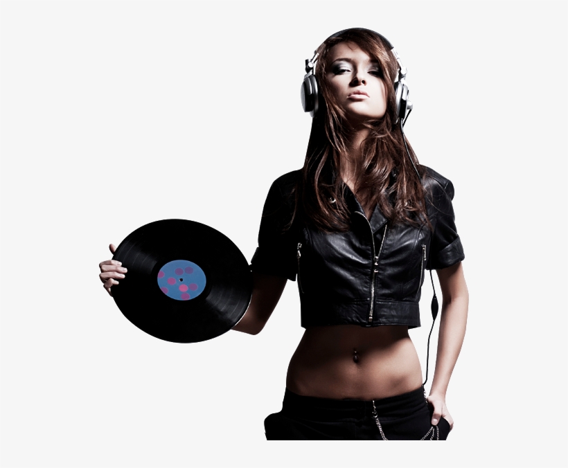 Female-dj - Girl With Headphone Png, transparent png