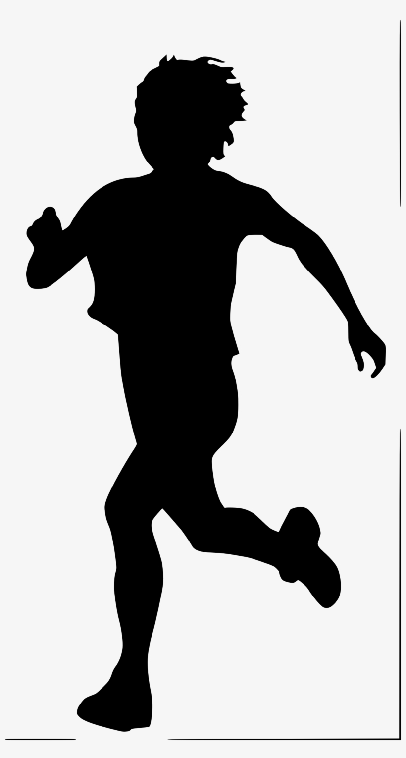 Medium Image - Boy Running Silhouette, transparent png