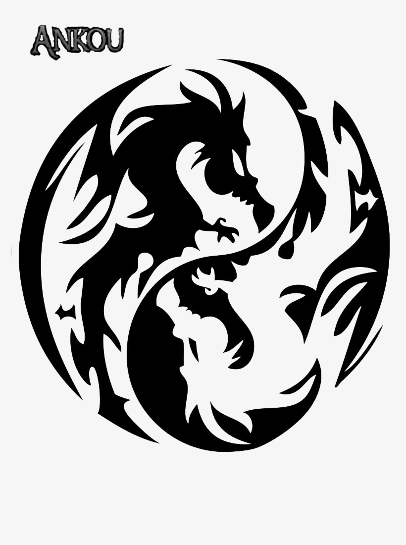 Dragon Yin Yang - Dragon Yin Yang Tattoo, transparent png