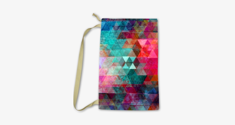Triangle Watercolor Collection Laundry Bag 18" X 32" - Laundry, transparent png