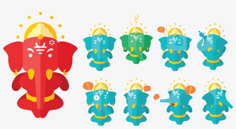 Ganesh Clip Art Vector Free Download - Ganesha, transparent png