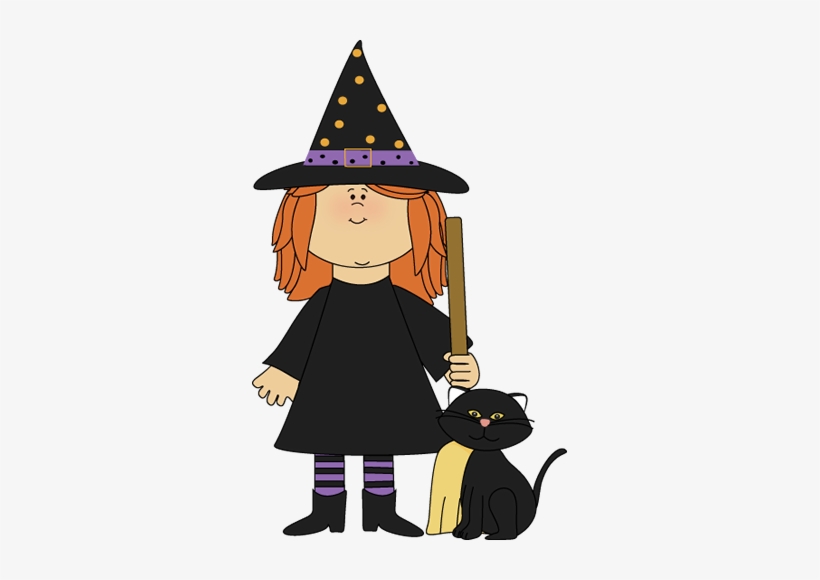 Graveyard Clipart Cute Halloween Cat - Witch Has An Itch, transparent png