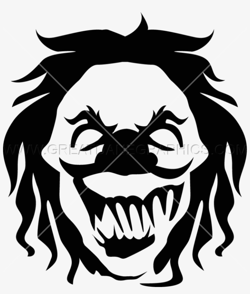 Svg Freeuse Library Huge Freebie Download - Evil Clown Black And White, transparent png