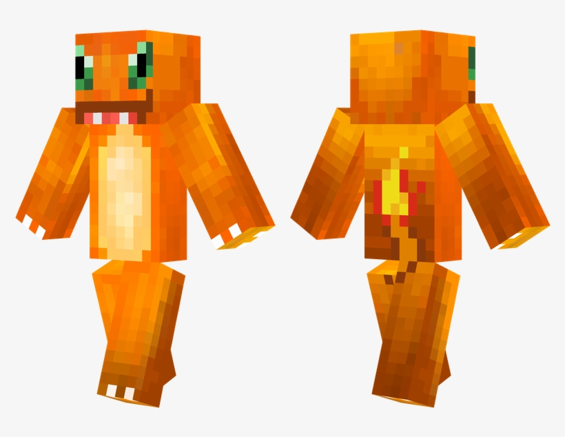 Charmander - Charmander Minecraft Skin, transparent png