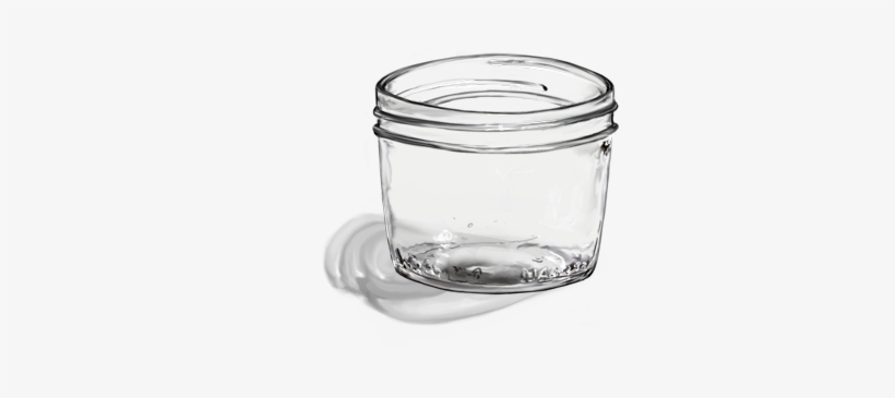 Wide Mouth, Half Pint Mason Jar - Lid, transparent png