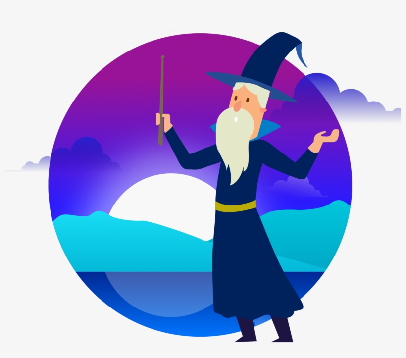 A Wand Wielding Wizard Looking Wonderful - Wand, transparent png