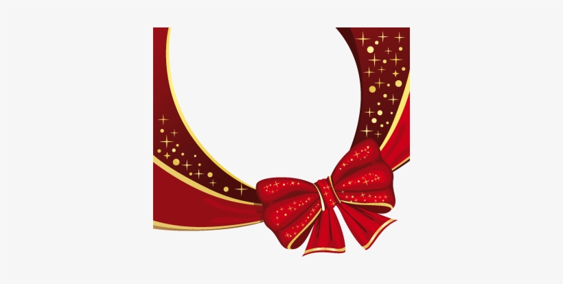 Christmas Ribbon Sticker - Greeting Card Vector, transparent png
