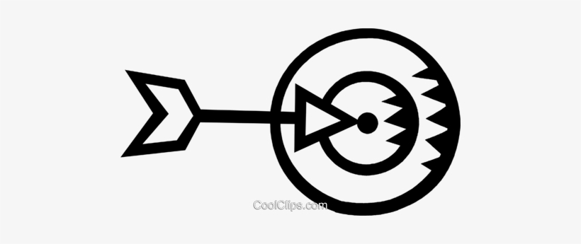 Flecha Em Um Alvo Livre De Direitos Vetores Clip Art - Illustration, transparent png