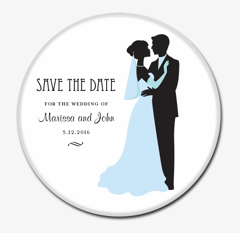 Save The Date Button - Bride, transparent png