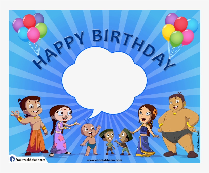 Chhota Bheem Photobooth - Happy Birthday Images Chota Bheem, transparent png