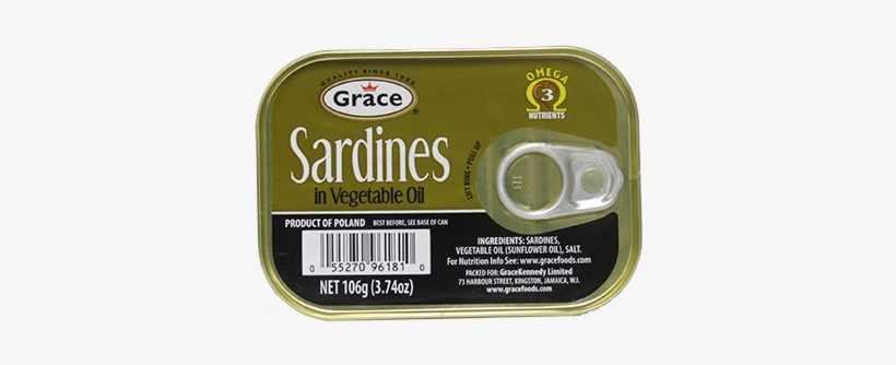 Streaky Bacon - Grace Foods Grace Sardines In Vegetable Oil, 3.74 Oz, transparent png