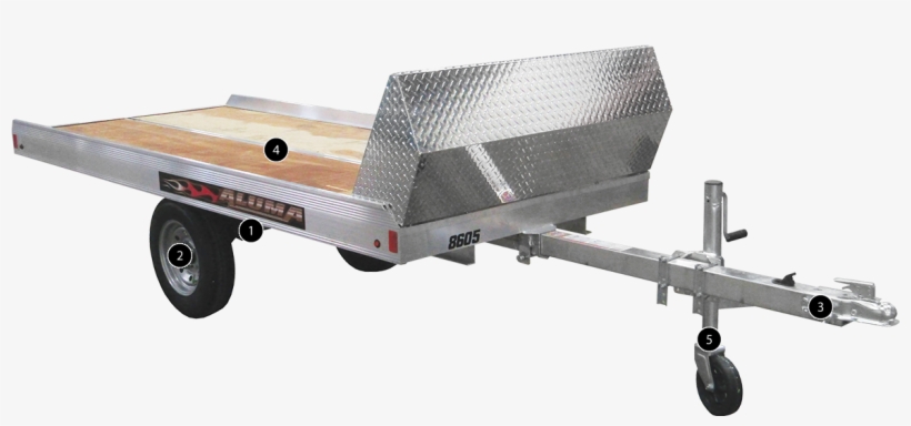 8605 Tilt Bed Snowmobile Trailer - Trailer, transparent png