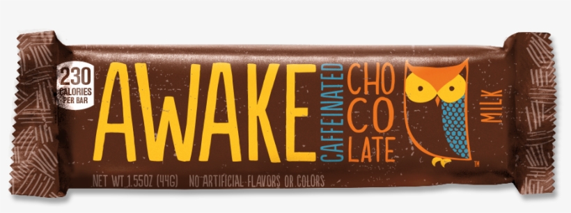 Awake Caffeinated Milk Chocolate Bar, transparent png