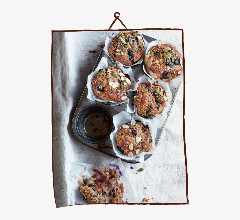 Blueberry And Almond Breakfast Muffins - Muffin, transparent png