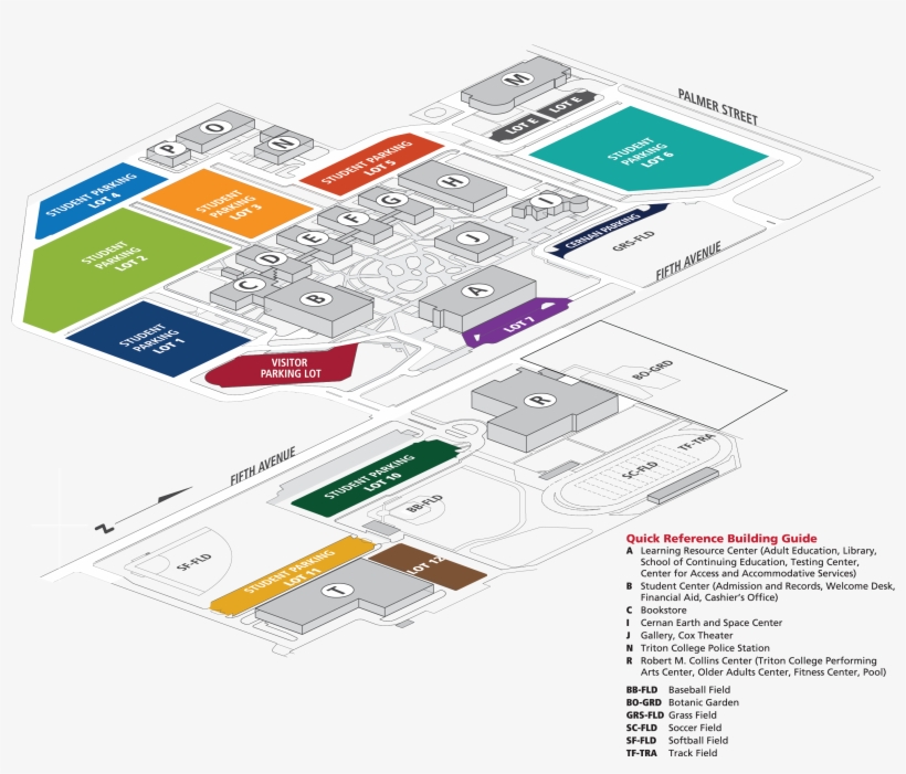 Campus Map - Triton College Map, transparent png