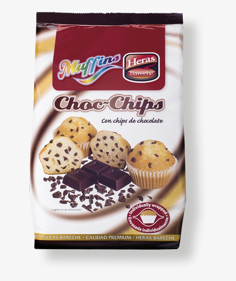 Choc Chips Muffins - Magdalenas Muffins Con Pepitas De Chocolate, transparent png