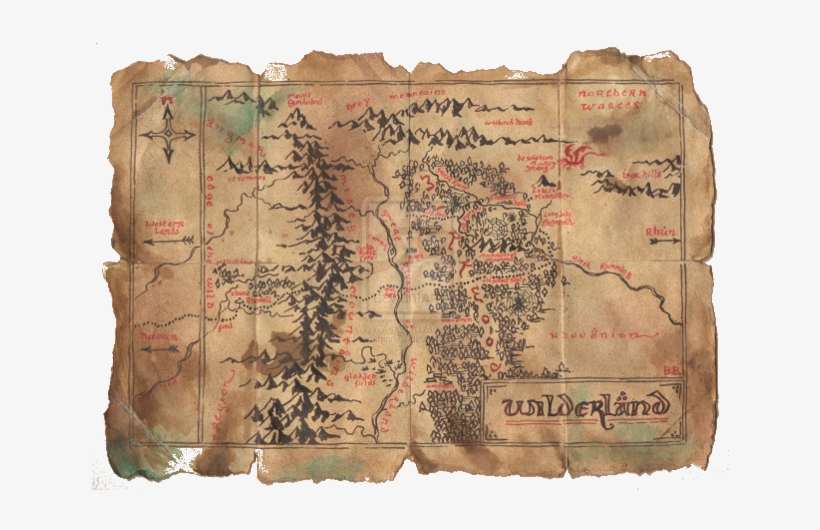 Hál Frændi - Map Of The Wilderland, transparent png